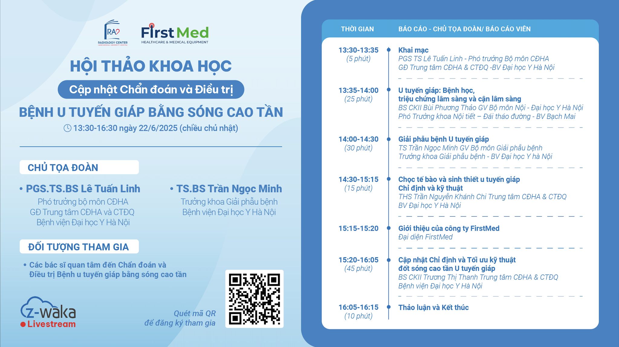 HỘI THẢO KHOA HỌC: CẬP NHẬT CHẨN ĐOÁN VÀ ĐIỀU TRỊ BỆNH U TUYẾN GIÁP BẰNG SÓNG CAO TẦN (22/06/2025)