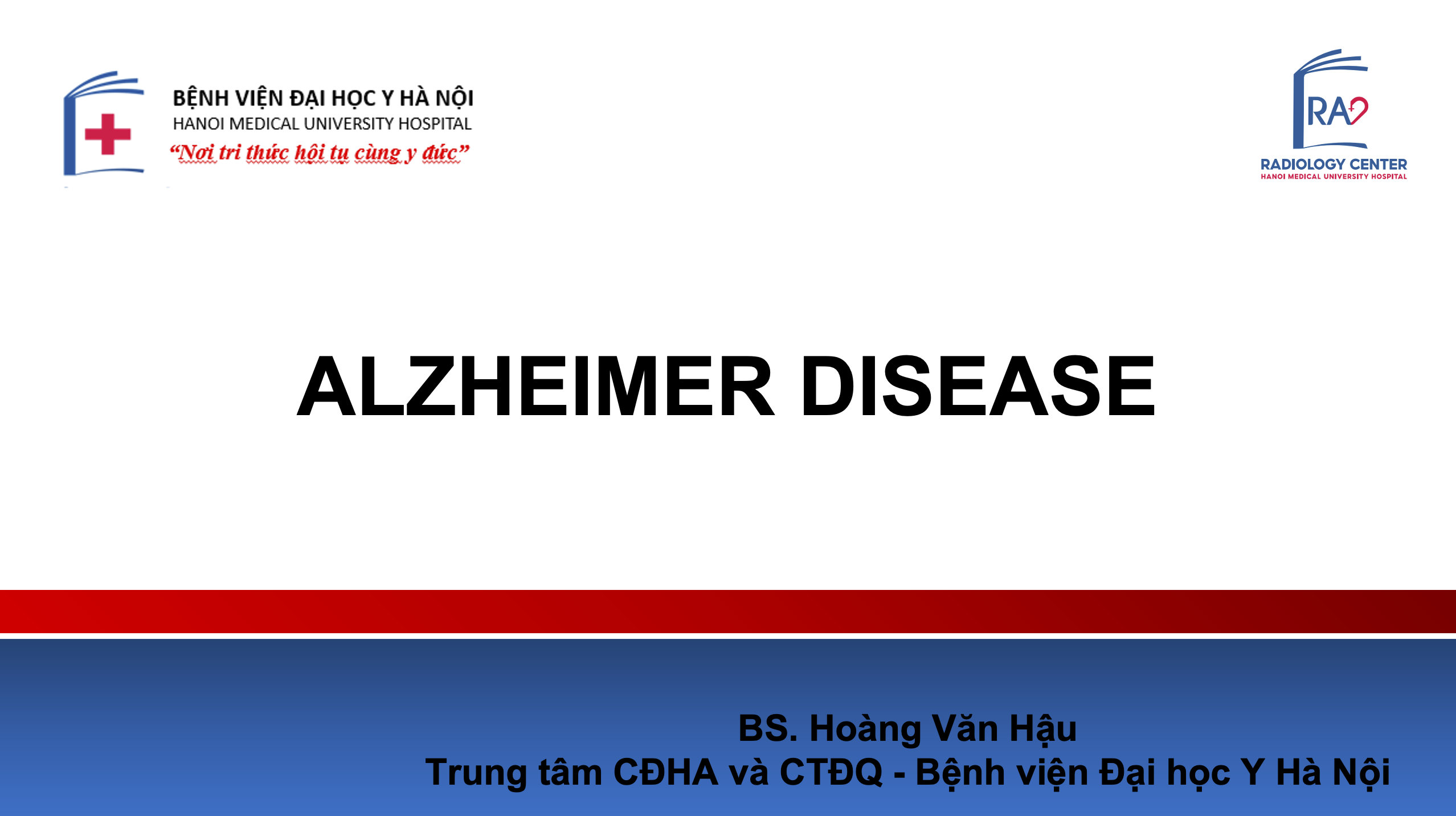 CĐHA trong bệnh lý Alzheimer