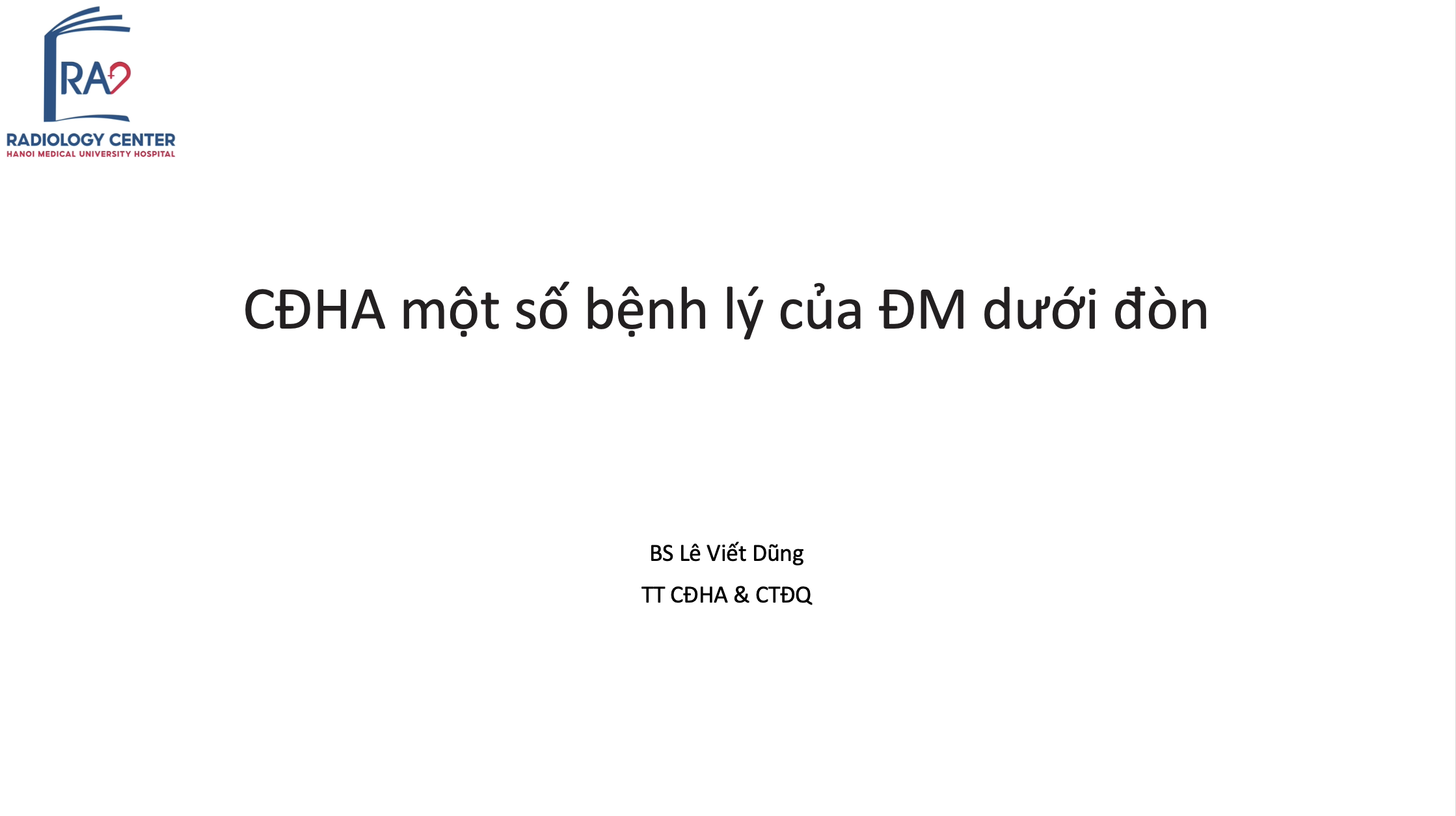 CĐHA một số bệnh lý của ĐM dưới đòn